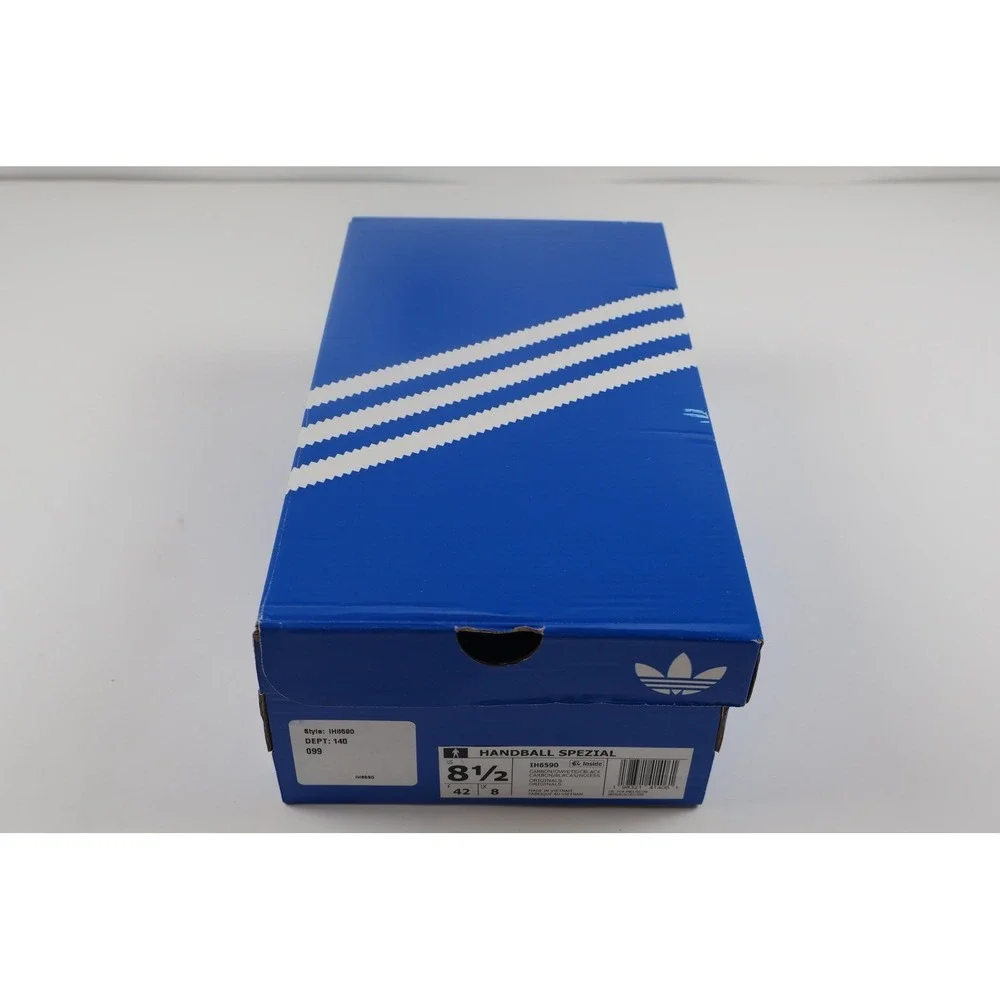 Adidas Mens Shoes Handball Spezial Carbon White Black 8.5 Suede NWT IH6590